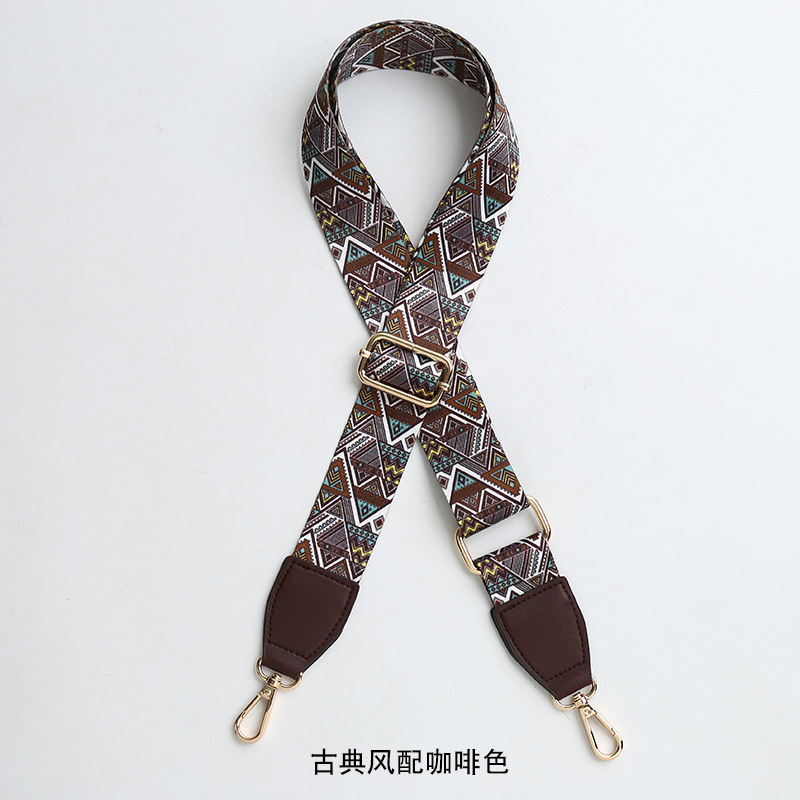 Picture of Bag shoulder strap crossbody strap adjustable widened shoulder strap leather printed nylon bag strap