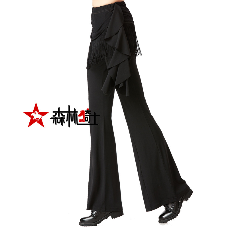 Picture of Sailor Dance Forest Knight Women's New Tassel One-piece Trousers Square Dance Latin Dance Jitterba Dance Culottes