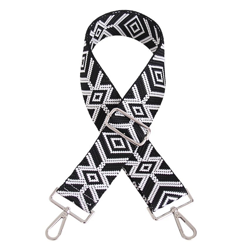 In stock 5cm widened women's bag strap shoulder strap accessories light luxury versatile polygon pattern crossbody strap shoulder strap