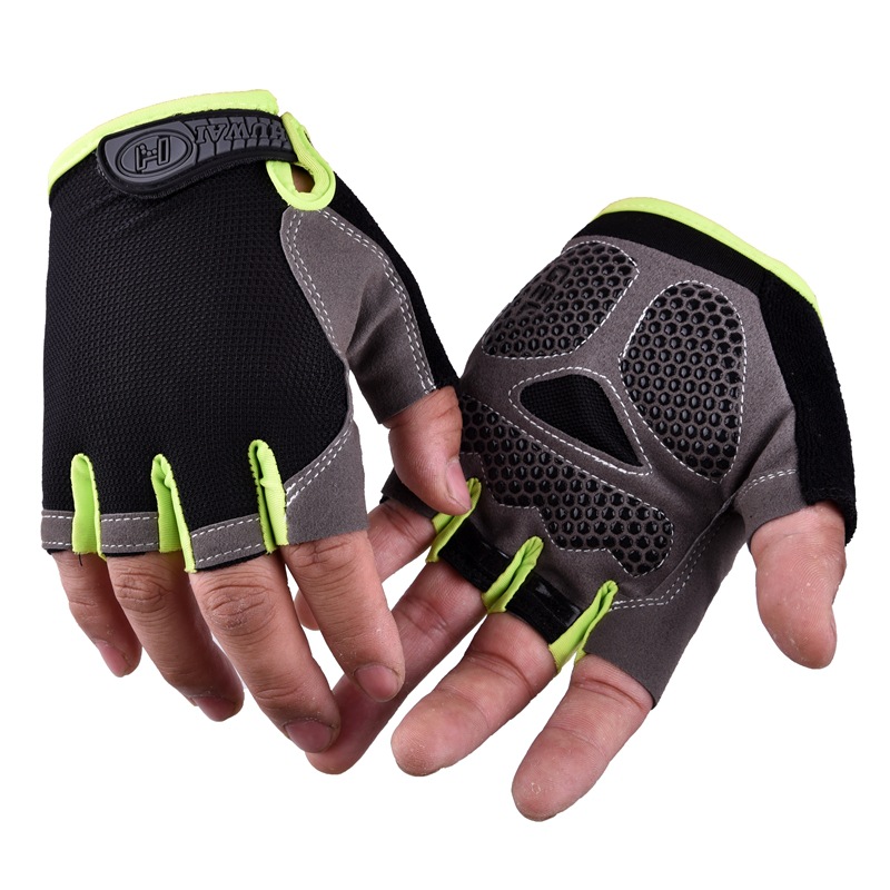 Picture of Half-finger outdoor sports cycling gloves for men and women mountaineering fitness yoga driving shock-absorbing non-slip open-finger breathable gloves