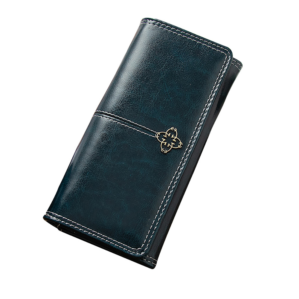 Picture of Women's Wallet Long Retro European and American Zipper Large Capacity Multi-card Foreign Trade Multi-function Two-fold Student Clutch Bag
