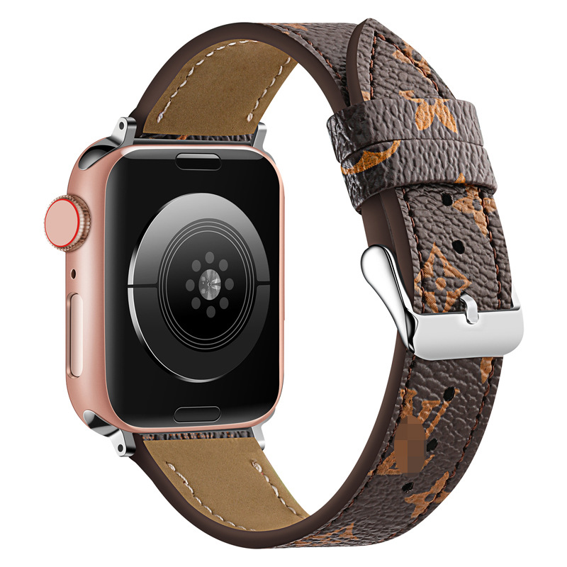 Picture of Big Brand Strap Spot Applicable Apple Watch Strap Apple iwatch87654321 Trendy Brand Leather Strap