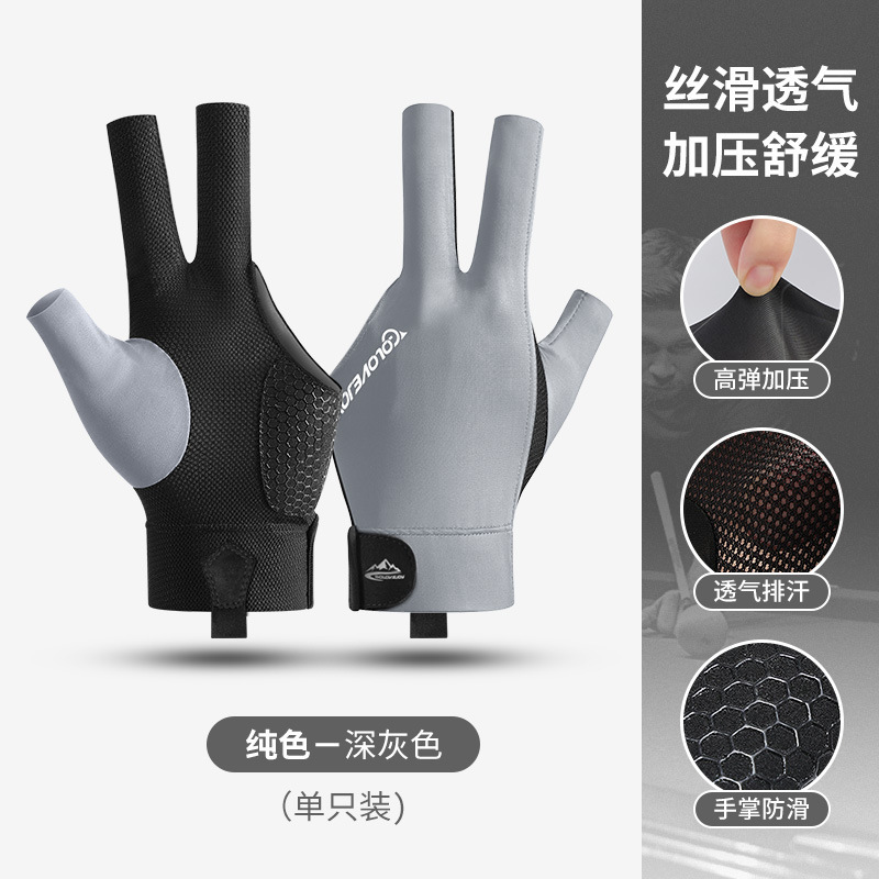 Picture of Professional Billiards Gloves, Lightweight and Breathable Three-Finger Fingerless Gloves, Snooker Billiards Anti-Slip Gloves, Single Pack