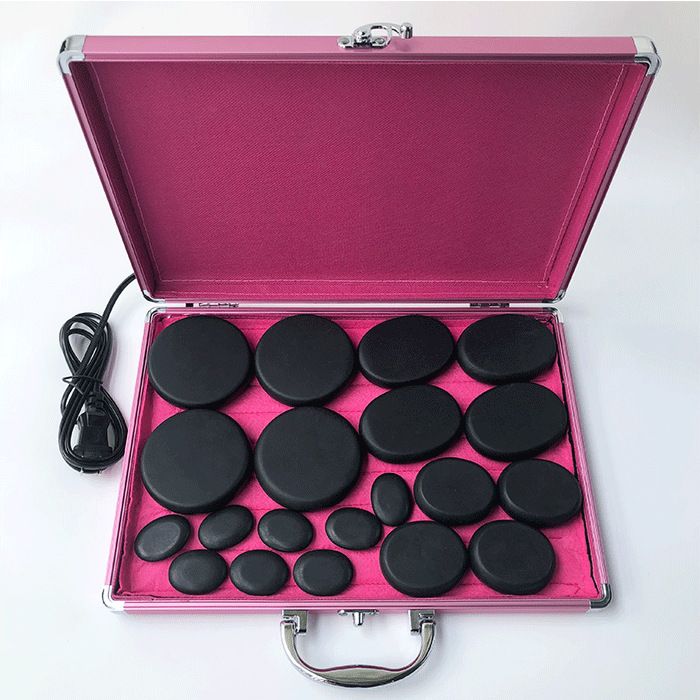 Picture of Jinbolan SPA volcanic energy stone heating box set of 16 pieces automatic constant temperature hot stone set massage Stone