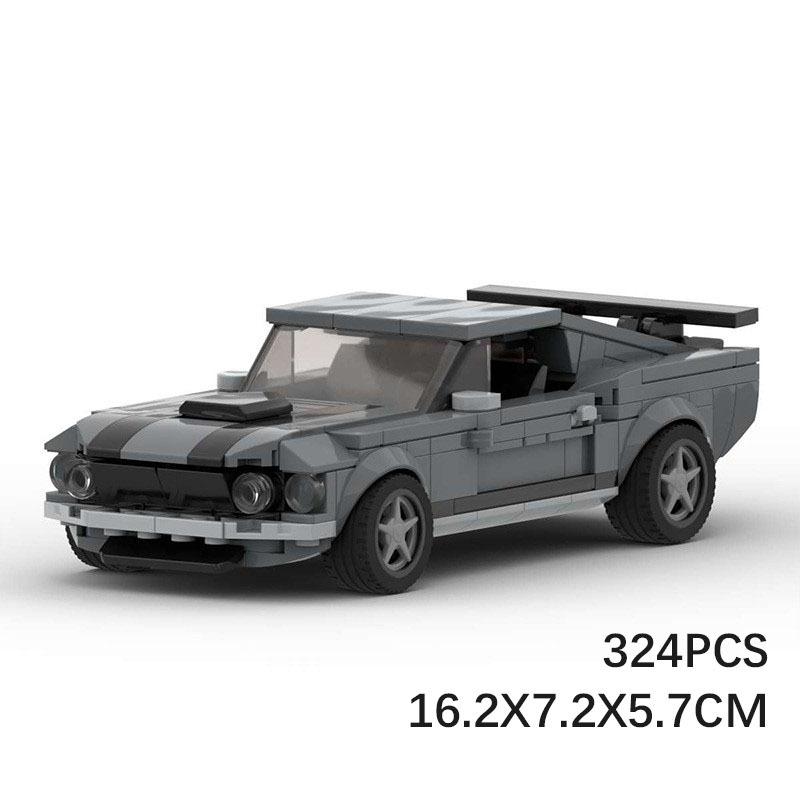 Picture of Cross-Border building blocks Ford wild horse John Wick 8 grid car Boy car MOC car model compatible with Lego