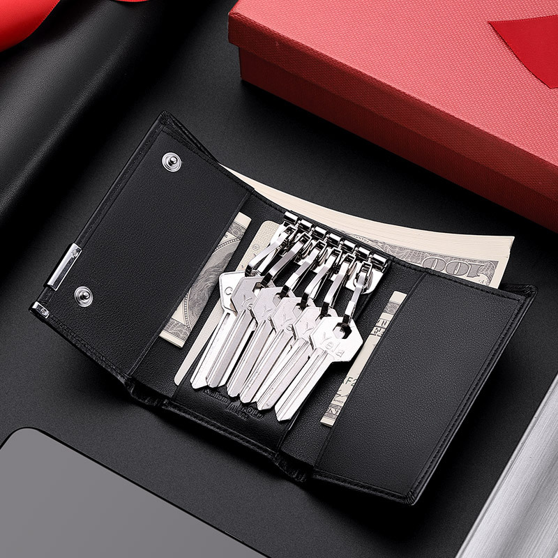 Picture of King Paul men's key bag cowhide large capacity multi-function car keychain short card Bag Men's wholesale
