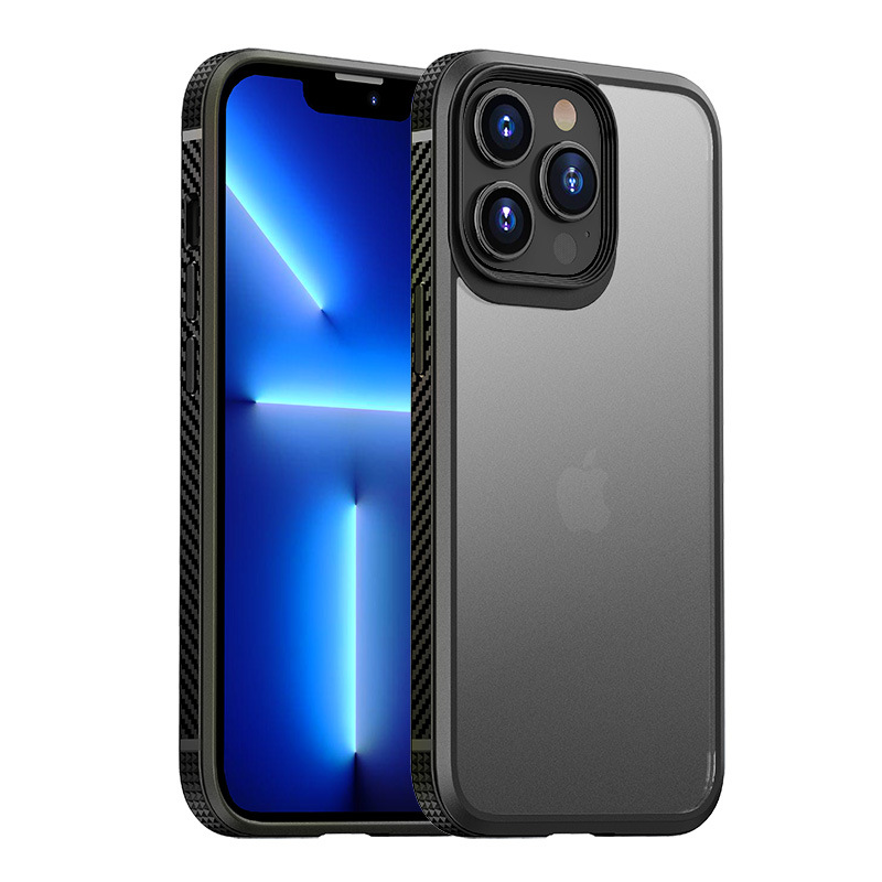 Picture of For Apple 13 mobile phone case new anti-drop iPhone13promax protective case zipper matte translucent