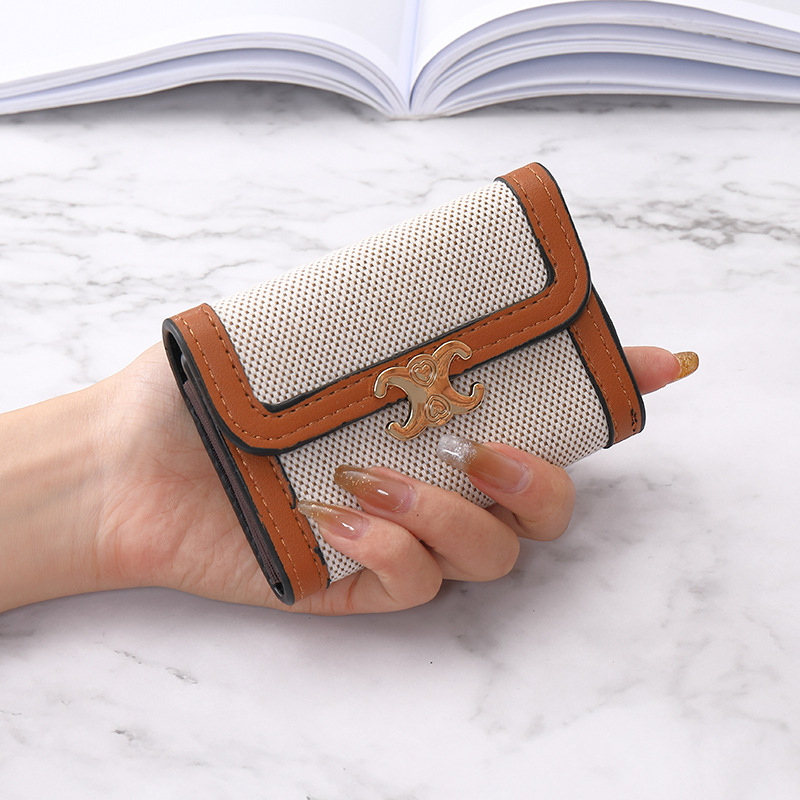 Picture of New Style Card Bag Women's Mini Korean-style Houndstooth Multi-functional Anti-degaussing Multi-card Driver's License Retro Bank Card Bag
