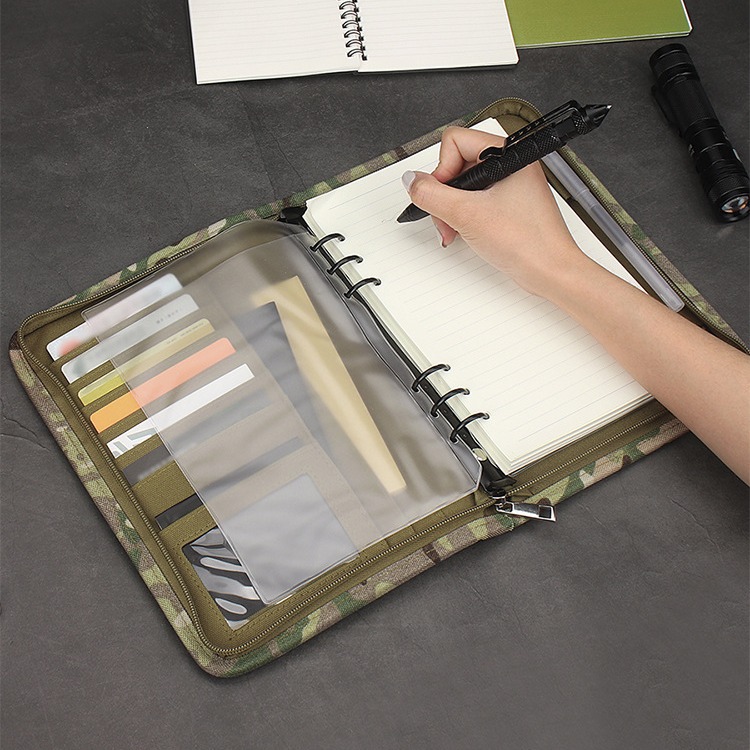 Picture of Cross-border Tactical Stationery Outdoor Tactical Portable Notepad Loose-leaf Removable A6 Notebook Case