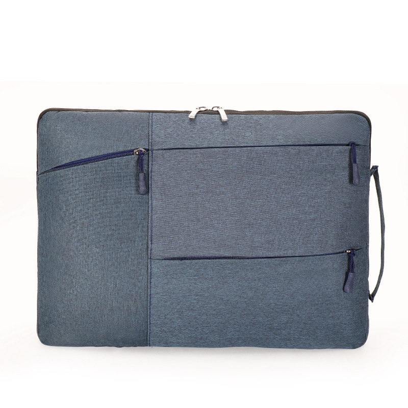Picture of Multi-Zipper Pocket Storage Thickened Logo Printed Anti-Drop Laptop Sleeve 15.6inch Lightweight Laptop Bag