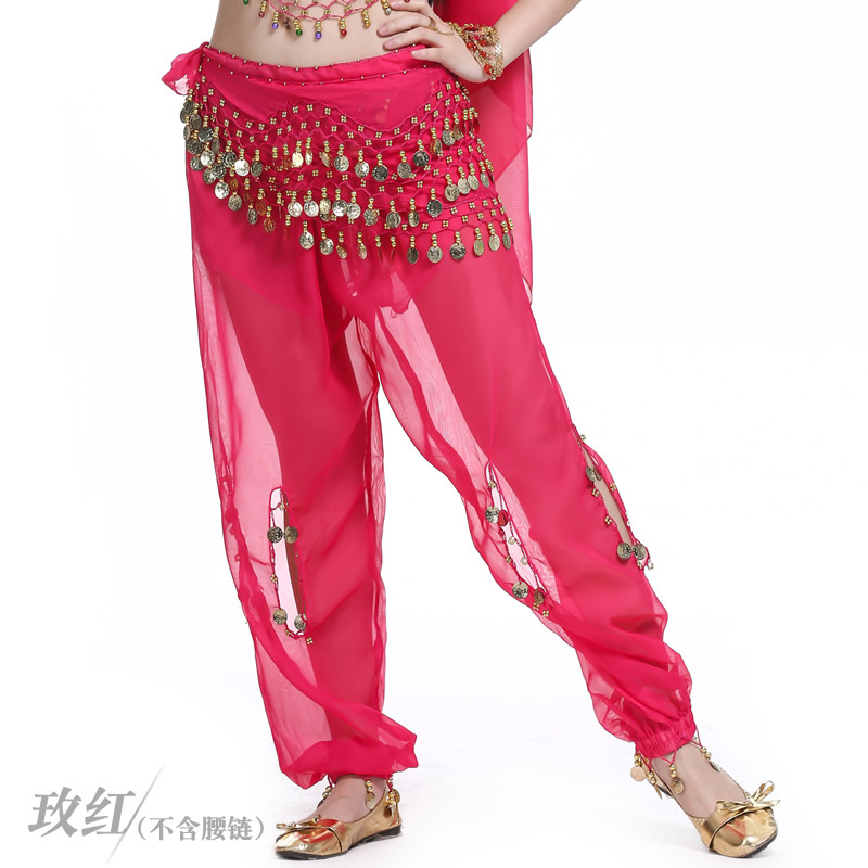 Picture of Dancer coin hanging knickers belly dance performance stage focus super stunning hollow performance dance pants dance pants