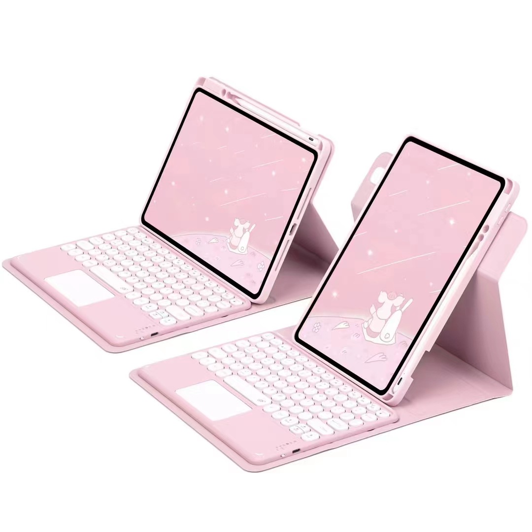 Picture of For iPad10.2 protective cover 10 generation acrylic rotating magnetic Bluetooth keyboard protective cover 10.9 pen slot