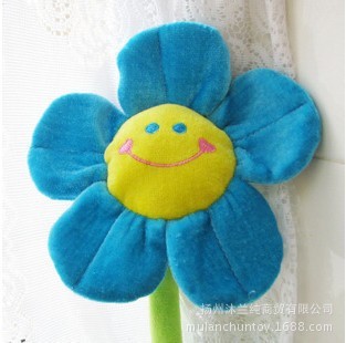 Picture of Wholesale Plush Sunflower Curtain Buckle/Cartoon Flower/Smiley Sunflower/Creative Curtain Buckle/Curtain Clip Plush
