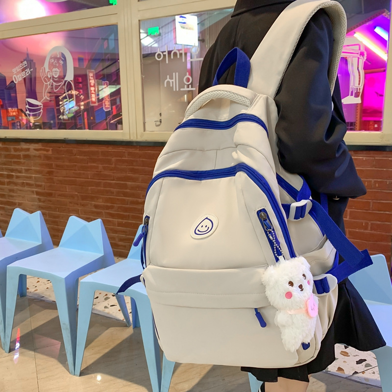 Picture of 2022 New Girls Junior High School Students Cute Japanese Printed Bear ins Backpack Large Capacity Commuter Backpack