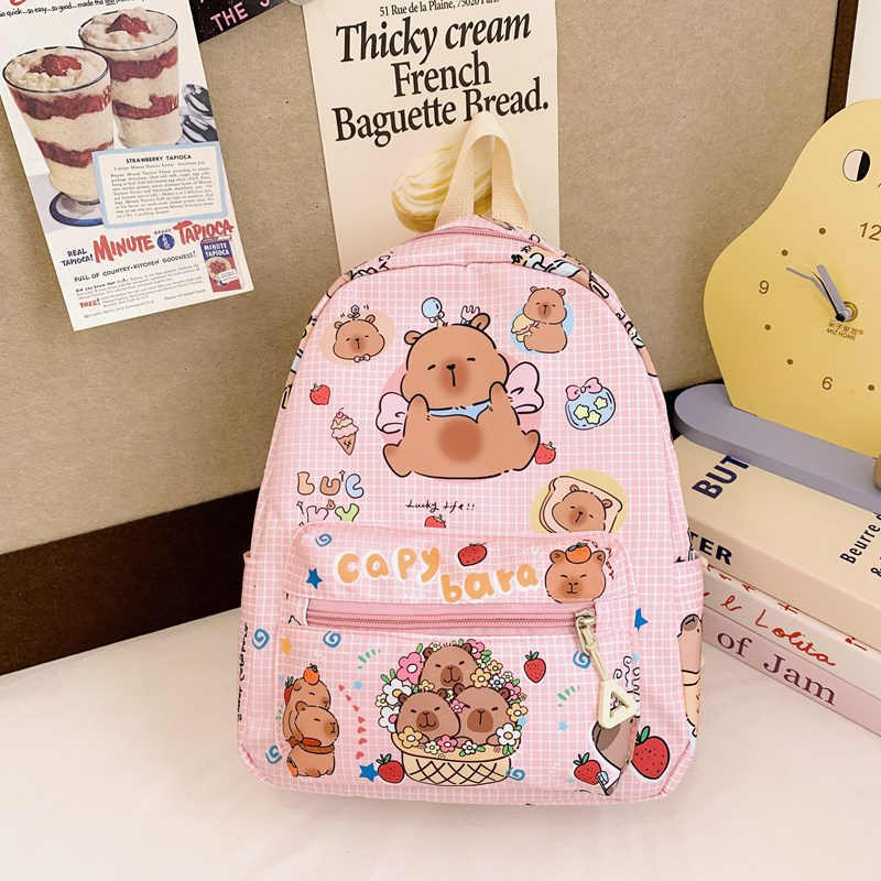 Picture of Cartoon Cute Large Capacity Kindergarten Backpack Children's Schoolbag Primary School Student Cartoon Bear Print Nylon Backpack