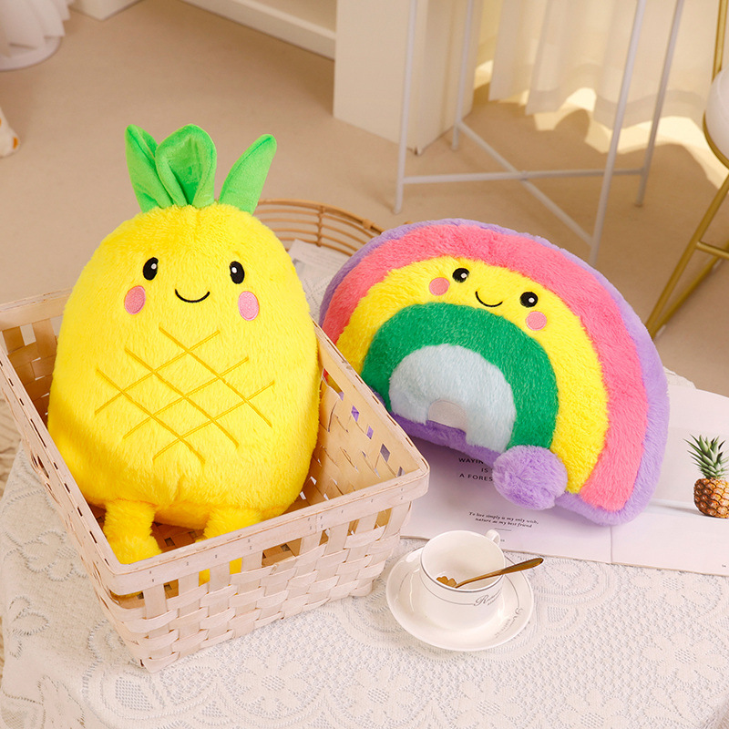 Picture of Rainbow Cushion Pillow Home Soft Plush Toy Cloud Pillow Cute Cute Bay Window Bedside