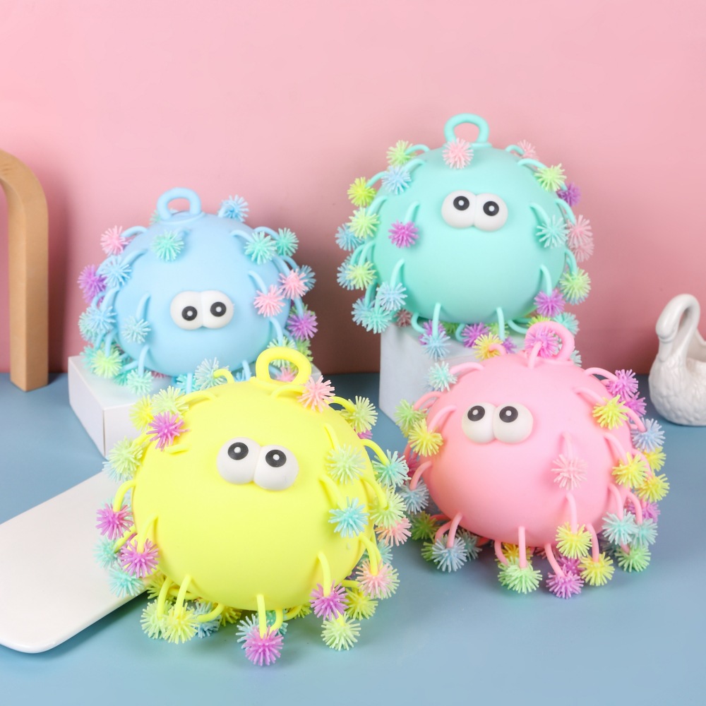 Picture of Creative new strange virus cute fur ball big children's toys elastic vent ball stall selling wholesale