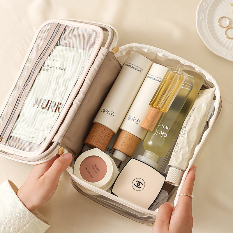 Picture of Transparent Cosmetic Bag, Large Capacity, High-Looking Portable Storage Bag, Multi-Functional Waterproof Toiletry Bag, Cross-Border Cosmetic Bag