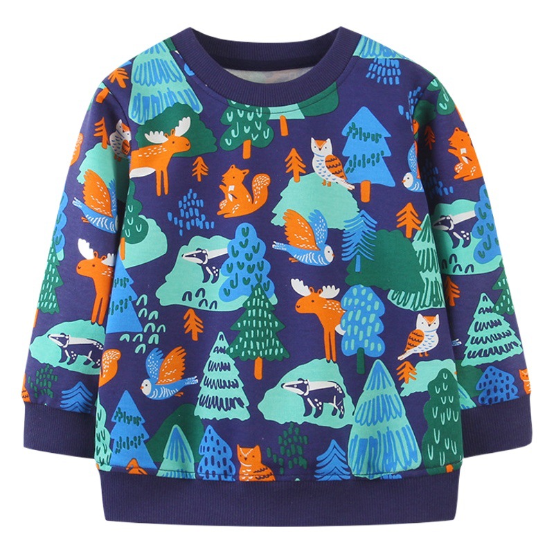 European and American style children's clothing autumn new boy's sweater cute printing small and medium-sized children's long sleeve children's sweater cross-border supply