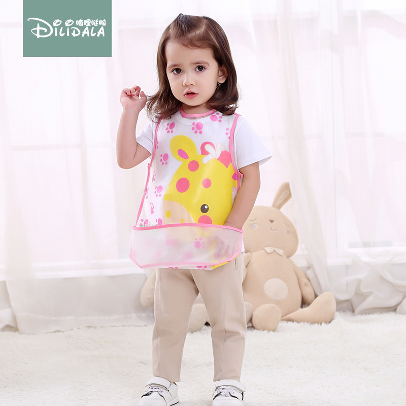 Picture of New Baby Saliva Bib Eva Waterproof Kidsren's Bib Baby Rice Bag Infant Bib Autumn and Winter Thin