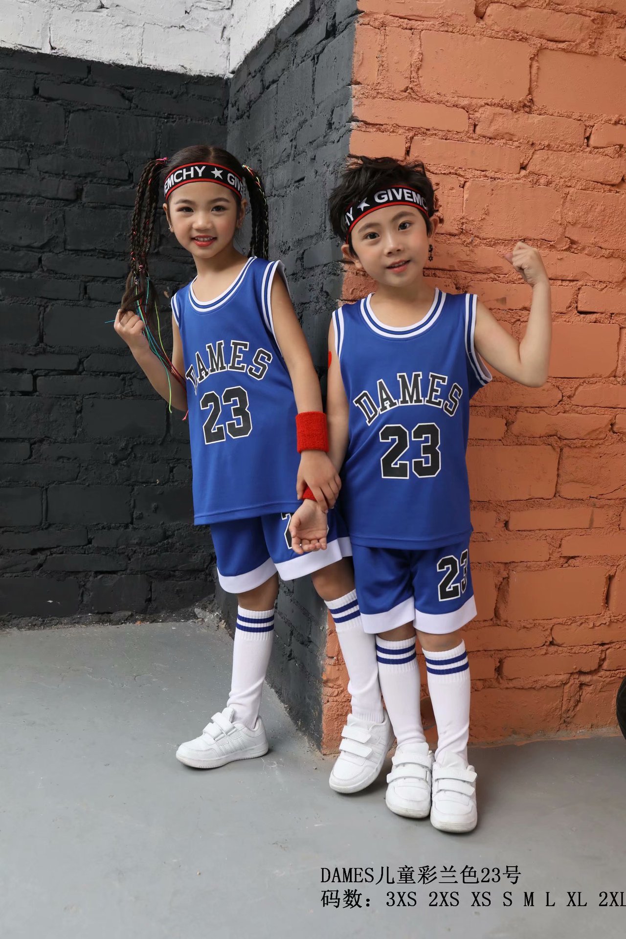 Picture of Children's Basketball Suit suit Printing Training Suit for Primary School Students Girls Boys Kindergarten Baby Performance Suit Basketball Jersey