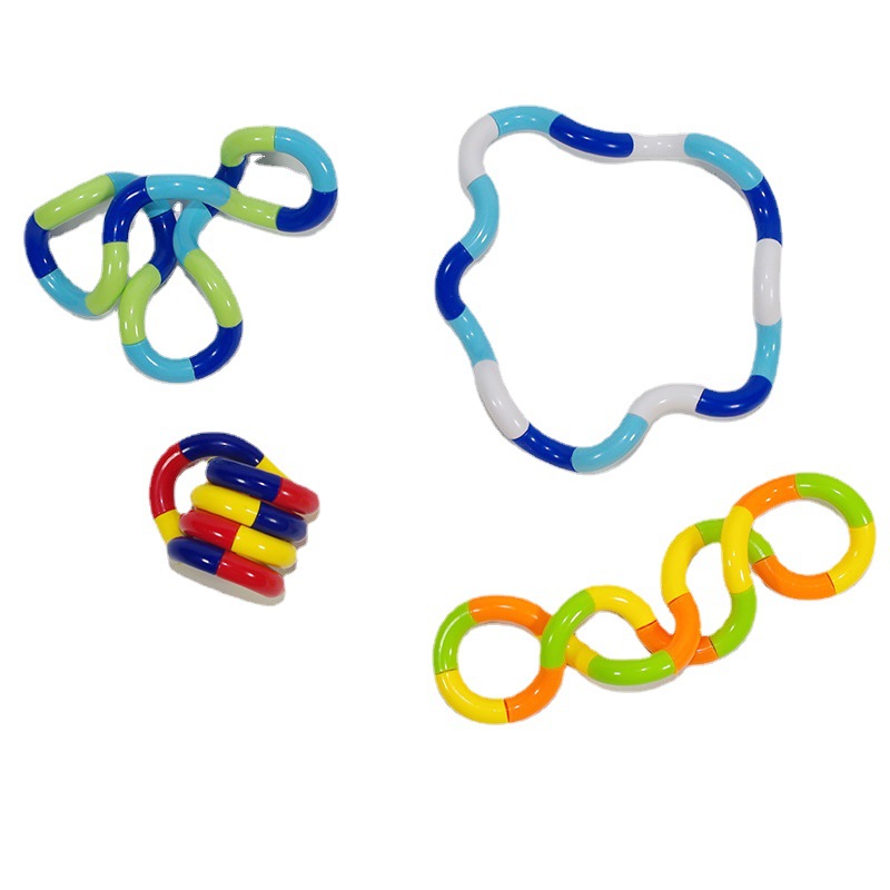 Picture of Creative Decompression Macaron Finger Infinite Rubik's Cube 18 Section Deformation Twist Rope Variables Twist Pocket Toy