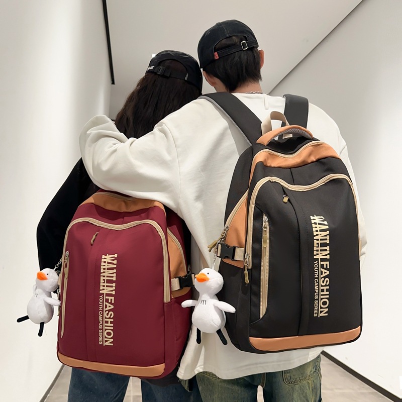 Schoolbag Girls College Students High School Junior High School Students Travel Backpack Primary School Students Weight Reduction Backpack Boys Large Capacity