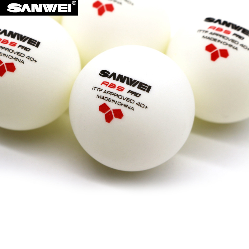 Picture of SANWEI three-dimensional ABS Pro 40 + new material seamed 3-star table tennis training match ball 6 tablets in a box