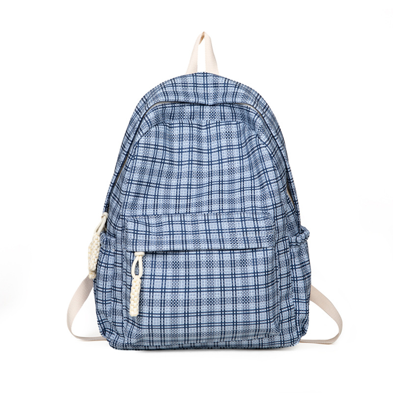 Picture of College style Plaid schoolbag new Ruiying artistic high-looking middle school student backpack casual large capacity backpack
