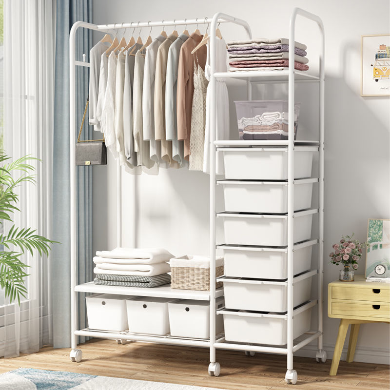Picture of Hanger Household Hanger Floor-Standing Bedroom Doesn' Space Clothes Bag Storage Rack Multi-Functional Corner Coat Rack