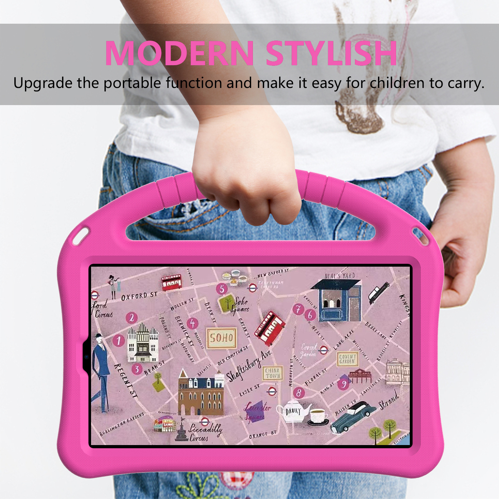 Picture of For Samsung Tab A9 8.7 Tablet X115N Safety EVA Stand Portable Children's Drop-resistant X110 Protective Cover