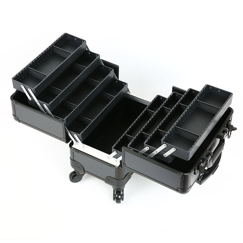 Picture of Professional trolley cosmetic case portable tattoo embroidery special toolbox semi-permanent tattoo tool multi-layer toolbox