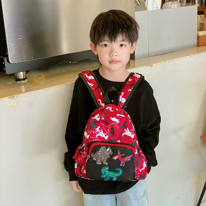 Picture of New Kindergarten Baby Bag Fashion Cartoon Little Dinosaur Boys and Girls Backpack for Going Out Casual Small Backpack for Women