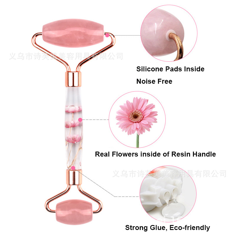 Picture of Custom wholesale jade roller face massage roll Xiuyu jade massage instrument powder crystal jade roller set