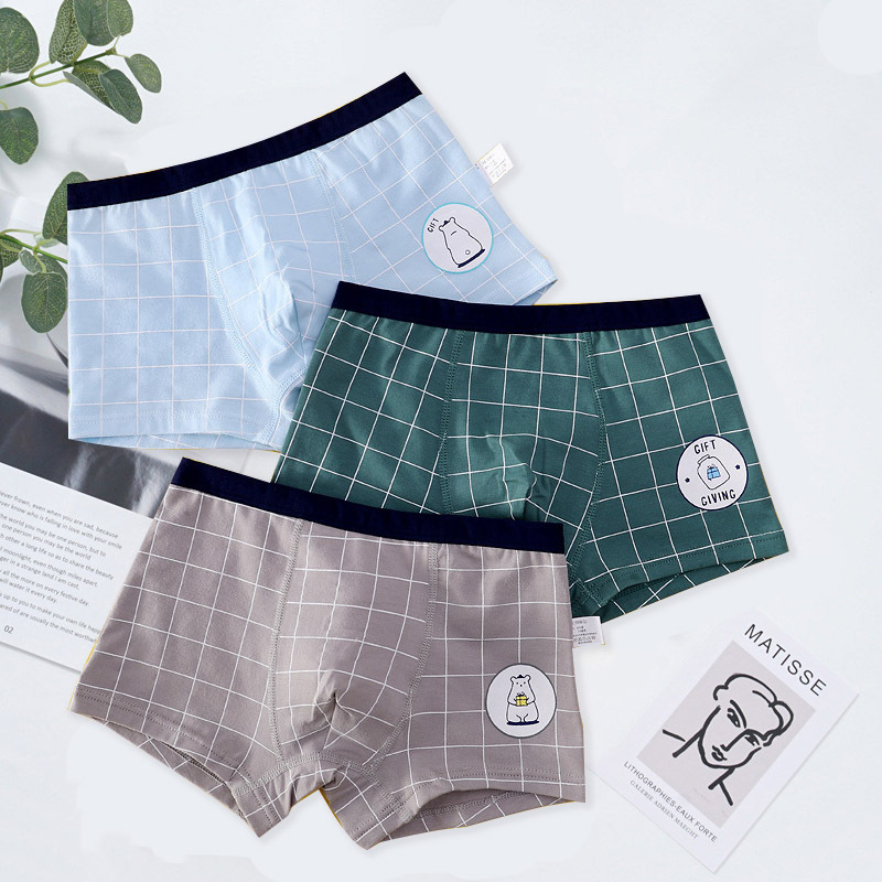 Picture of Children's Pure Cotton Underwear, Boys' Boxer Briefs, Baby Boys, Middle and Large Kidsren's Boxer Briefs, 2-15 Years Old Can Be Worn Outside