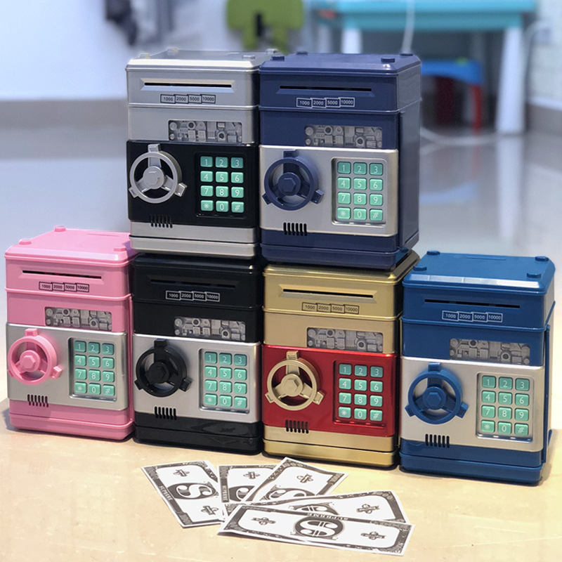 Picture of ATM password children's piggy bank large savings creative Internet-famous drop-proof piggy bank cross-border only in and out of wholesale