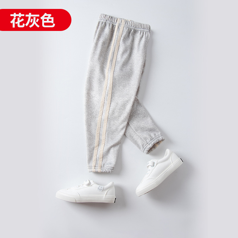 Picture of Men's and Women's Pants Fleece-lined Thickened Autumn Wear Children's Sports Pants Outer Wear Women's Spring and Autumn Warm Casual Pants