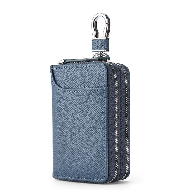 Picture of New leather key bag men's wholesale universal car key protective cover multi-function card bag home key buckle women