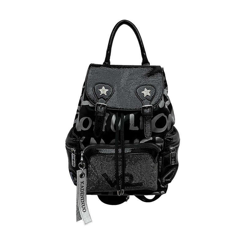 Picture of High-End Letter Hot Diamond Backpack for Women 2025 New Fashion Versatile Foreign Style Large Capacity Backpack Summer Travel