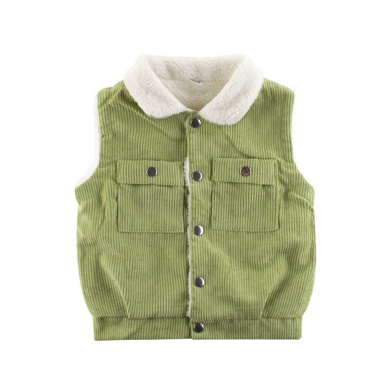 Picture of Spring children's clothing children's vest new 2024 boys lamb fleece fleece-lined baby clothing warm coat