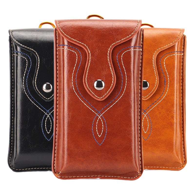 New Mobile Phone Bag, Waist Bag, Multifunctional Belt, Mobile Phone Case, Hanging Bag, Middle-Aged Men's Belt, Ultra-Thin Construction Site Sports