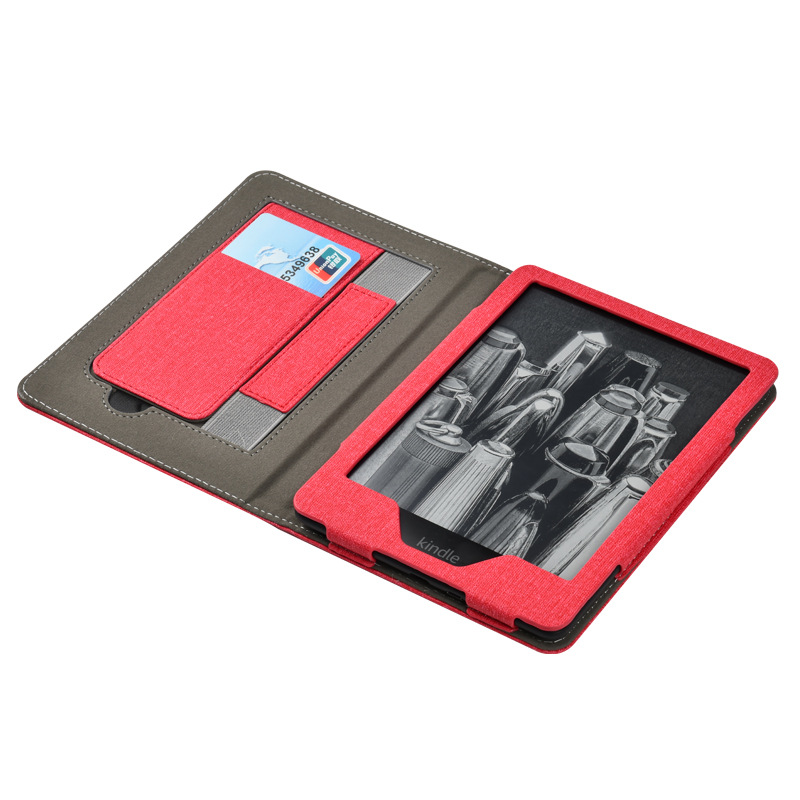 Picture of Suitable for Kindle Paperwhite65 Linen Texture Stand Protective Cover 2024 Youth Version 6inch Protective Cover