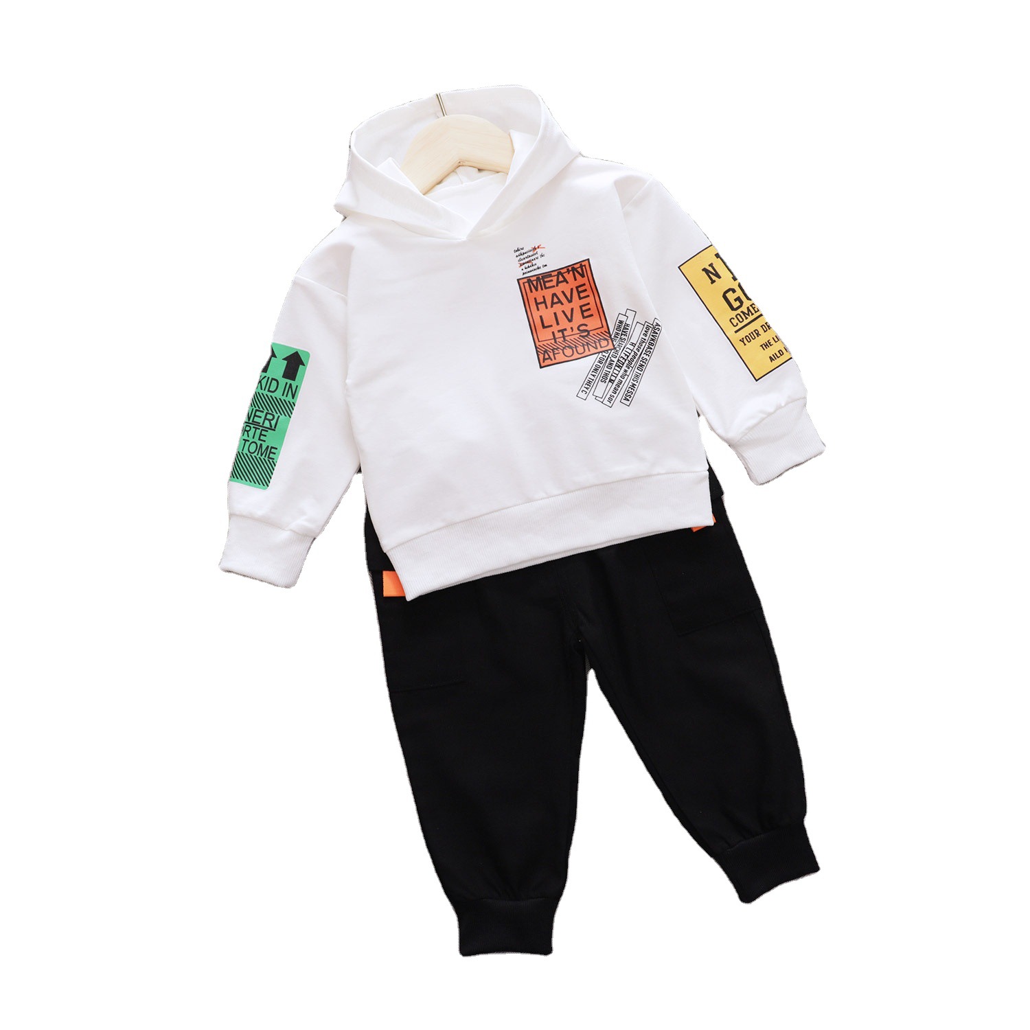 Picture of Foreign trade Spring and Autumn new long sleeve children's suit baby long sleeve hoodie sweater two-piece suit tide a generation of hair