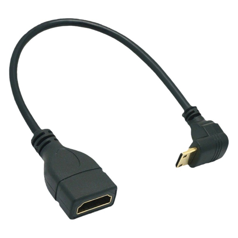 Yongwei mini HDMI to HDMI elbow short line can be mutually transferred 4K HD male to female positive and negative left and right bends