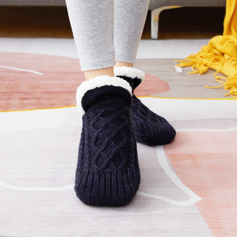Picture of Children's floor socks fleece-lined thick socks winter warm autumn and winter girls baby non-slip coral fleece indoor socks