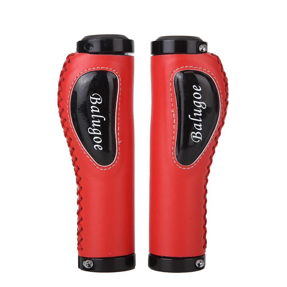 Picture of BALUGOE mountain bike handle cover shock-absorbing non-slip sweat-absorbing leather comfortable auxiliary handle lock grip driver handle