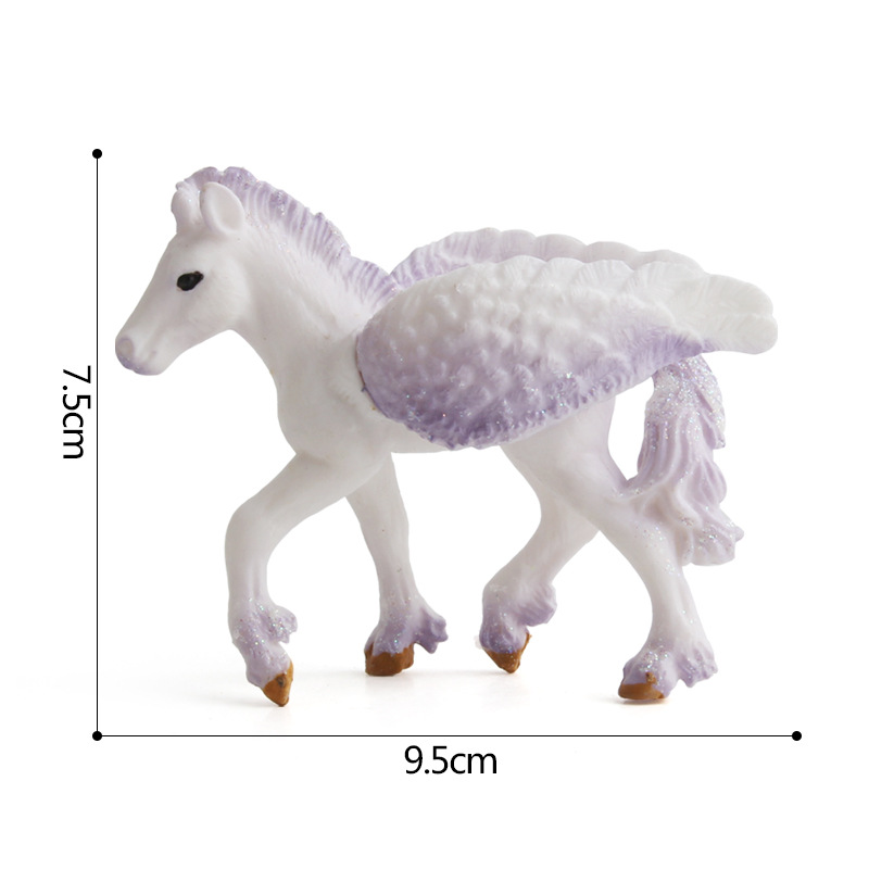 Picture of Unicorn Doll Toy Simulation Mini Animal Model Unicorn European Myths and Legends of Monasteries