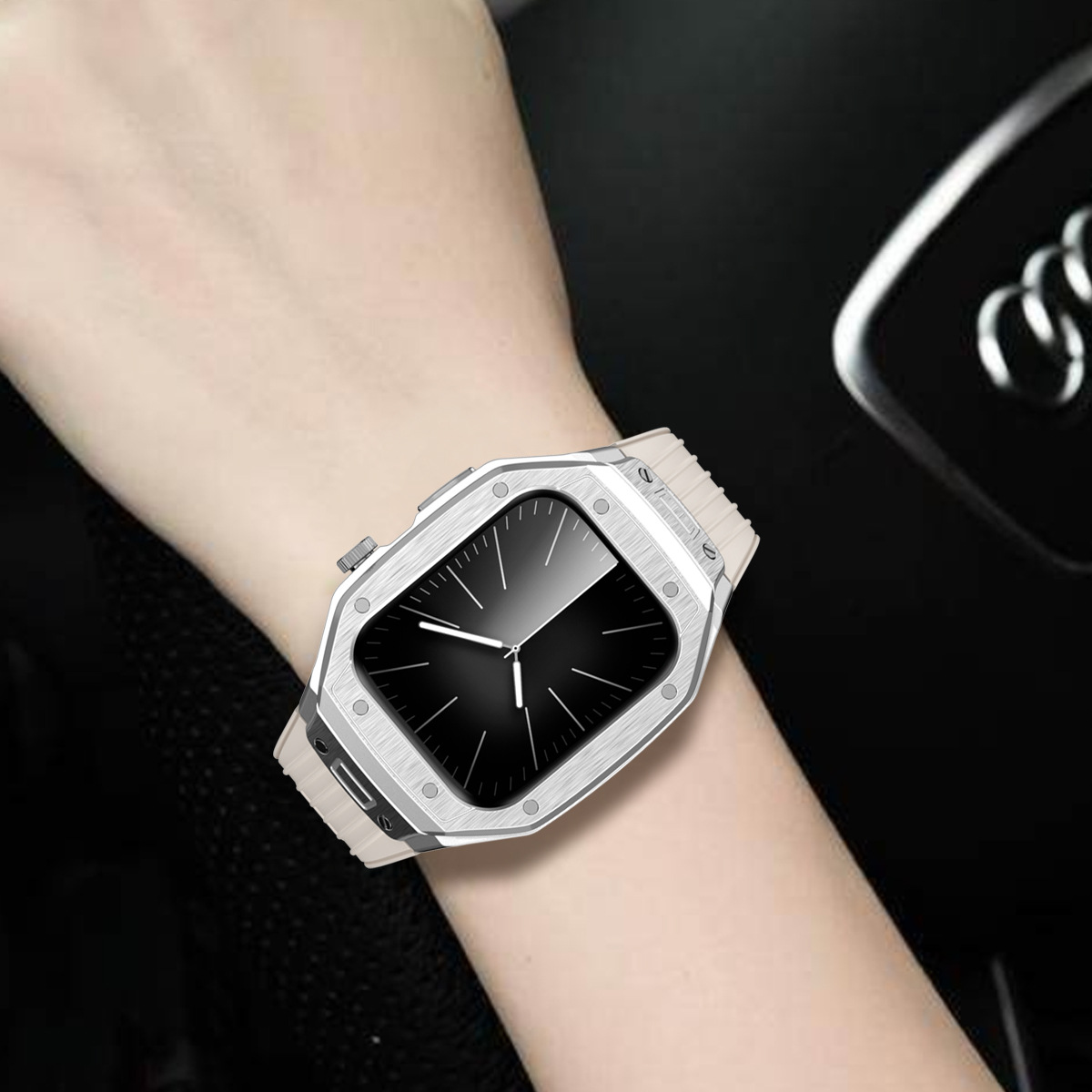 Picture of Suitable for AppleWatch4-9 watch strap TPU metal shell iwatch45mm Apple integrated strap 44mm
