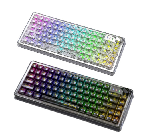 Picture of Game E-sports customized three-mode mechanical keyboard gasket hot-plug high-value wireless keyboard
