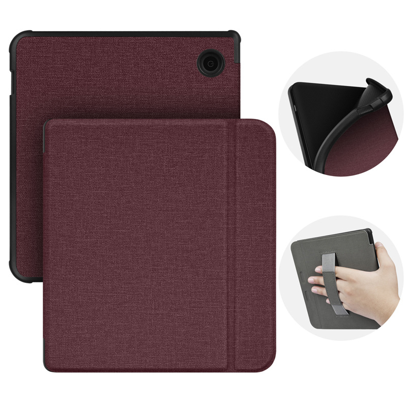 Picture of Suitable for 2019Kobo LibraH2O handheld 7-inch protective case Tolino vision5 linen pattern protective case